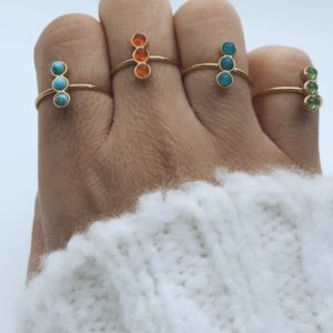 Anillo 3 Bolitas Ajustable y de Acero