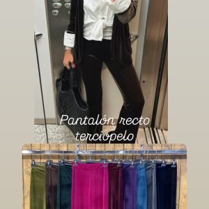 Pantalón recto terciopelo
